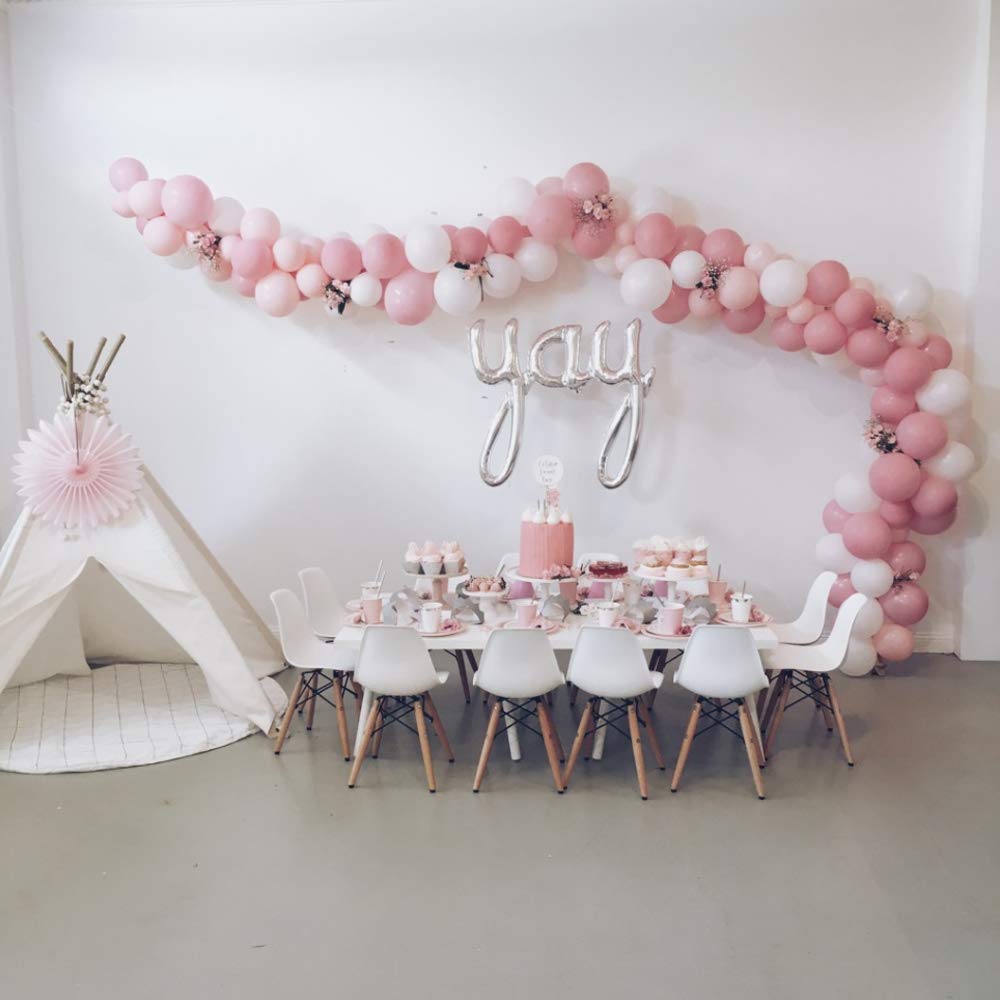 KICNIC Balloon Arch Strip Kit for Garland, 32.8 Feet Balloon Tape Strips and 200 Glue Point Dot Stickers for Party Wedding Birthday Baby Shower Graduation Decorations