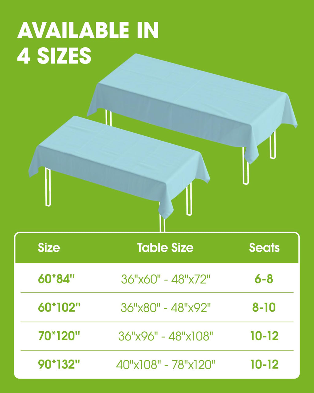 Pureegg Rectangle Table Cloth 60" x 84" – Durable Polyester Tablecloth Offers Reusable & Washable Protection, Ideal for Outdoor Party, Picnic, Wedding, Banquet and Birthday, 1 Pack, Black