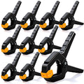 10 Pack Spring Clamps, Heavy Duty Plastic Woodworking Clamps & Multi-Use Hanging Clips for Balloon Arch Clips, Tarp Clips & Backdrop Holder, Durable Hand Tool Kit