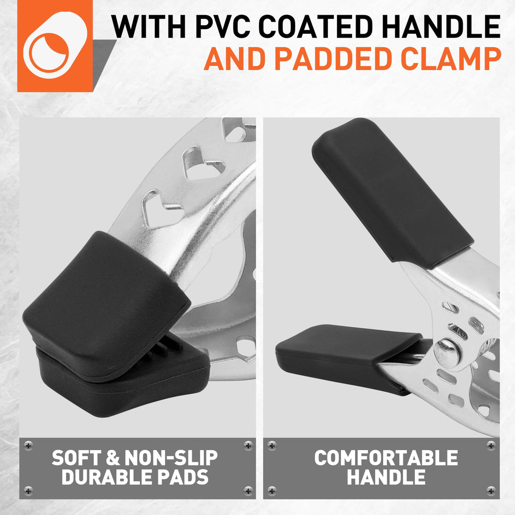 HORUSDY 6-Piece 6 inch Spring Clamp, Heavy Duty Spring Metal Spring Clamps, 2.5 - inch Jaw opening (6-Piece)