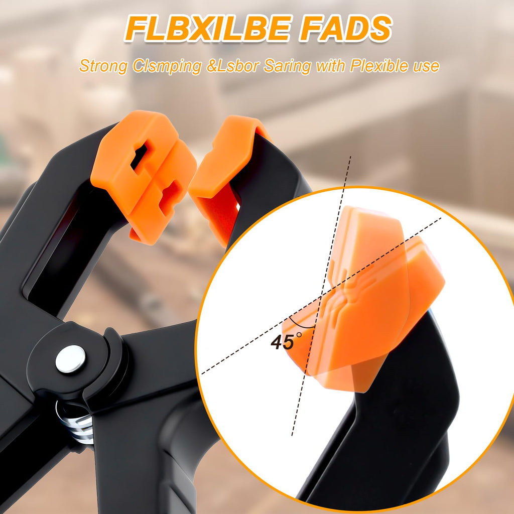10 Pack Spring Clamps, Heavy Duty Plastic Woodworking Clamps & Multi-Use Hanging Clips for Balloon Arch Clips, Tarp Clips & Backdrop Holder, Durable Hand Tool Kit