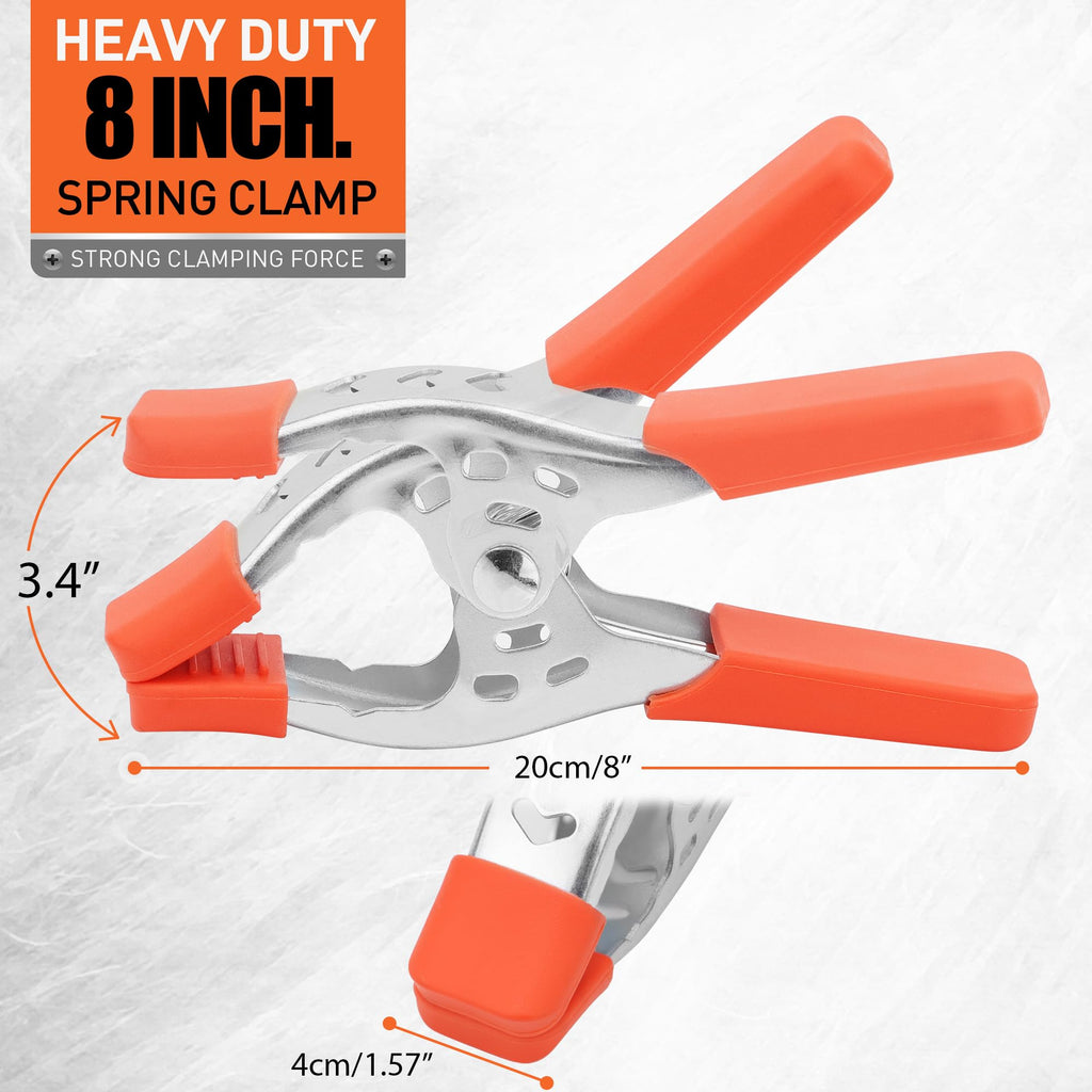 HORUSDY 6-Piece 6 inch Spring Clamp, Heavy Duty Spring Metal Spring Clamps, 2.5 - inch Jaw opening (6-Piece)