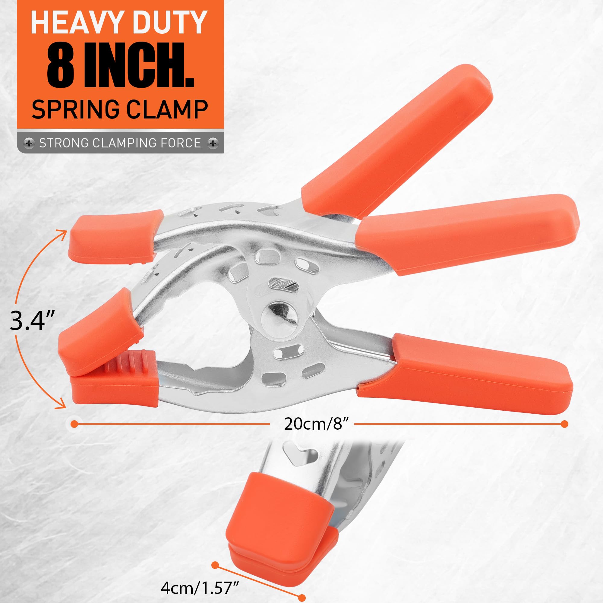 HORUSDY 6-Piece 6 inch Spring Clamp, Heavy Duty Spring Metal Spring Clamps, 2.5 - inch Jaw opening (6-Piece)