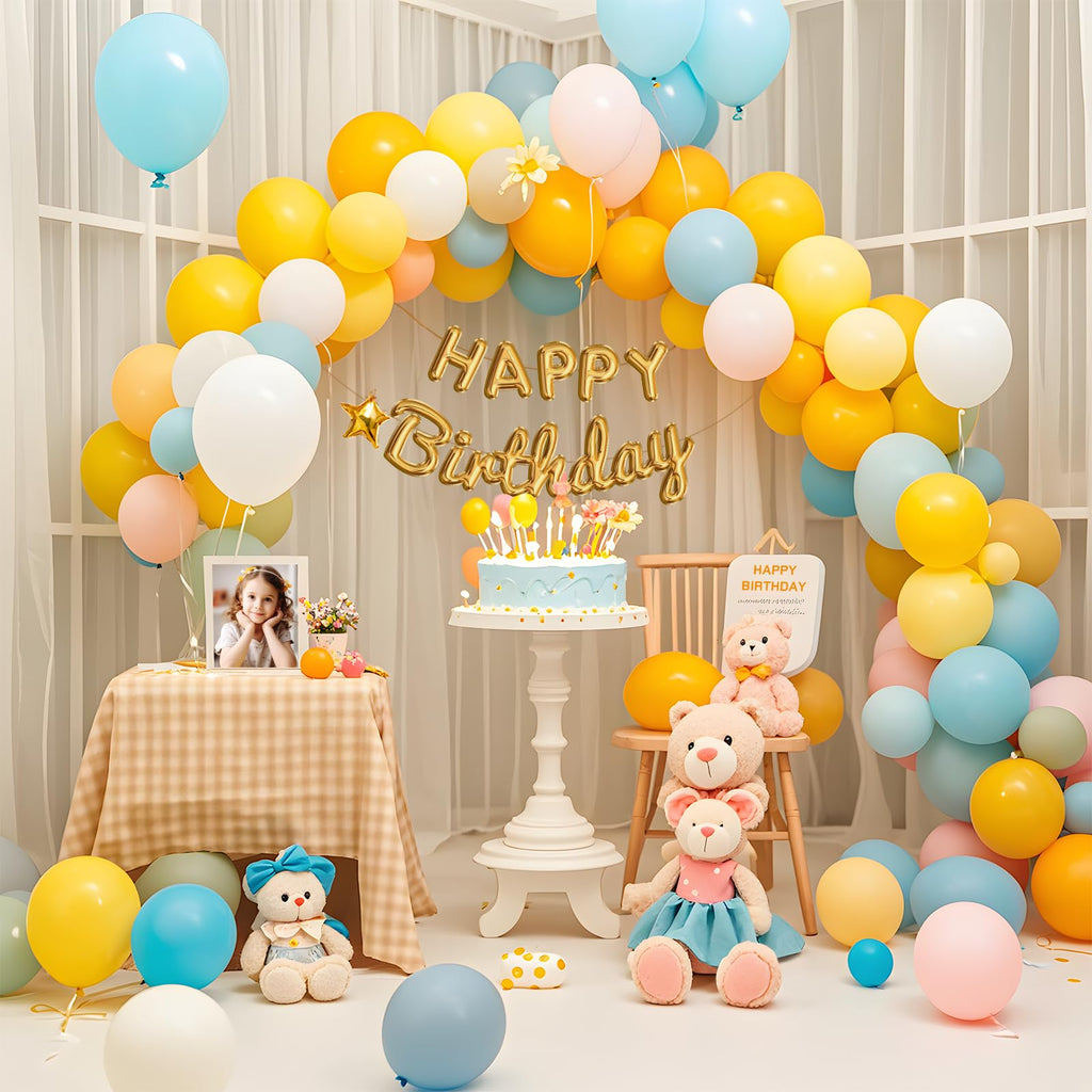 KICNIC Balloon Arch Strip Kit for Garland, 32.8 Feet Balloon Tape Strips and 200 Glue Point Dot Stickers for Party Wedding Birthday Baby Shower Graduation Decorations