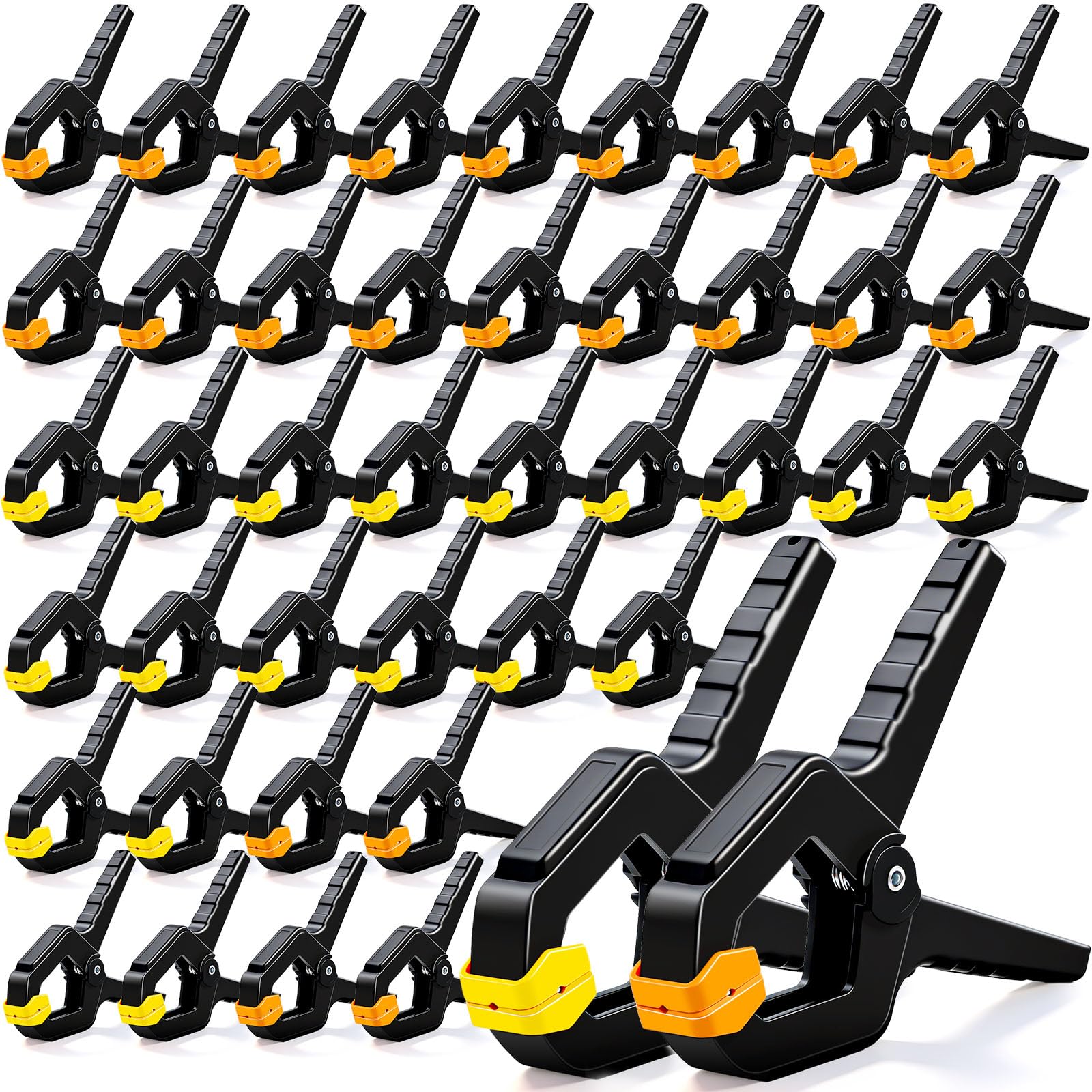 10 Pack Spring Clamps, Heavy Duty Plastic Woodworking Clamps & Multi-Use Hanging Clips for Balloon Arch Clips, Tarp Clips & Backdrop Holder, Durable Hand Tool Kit