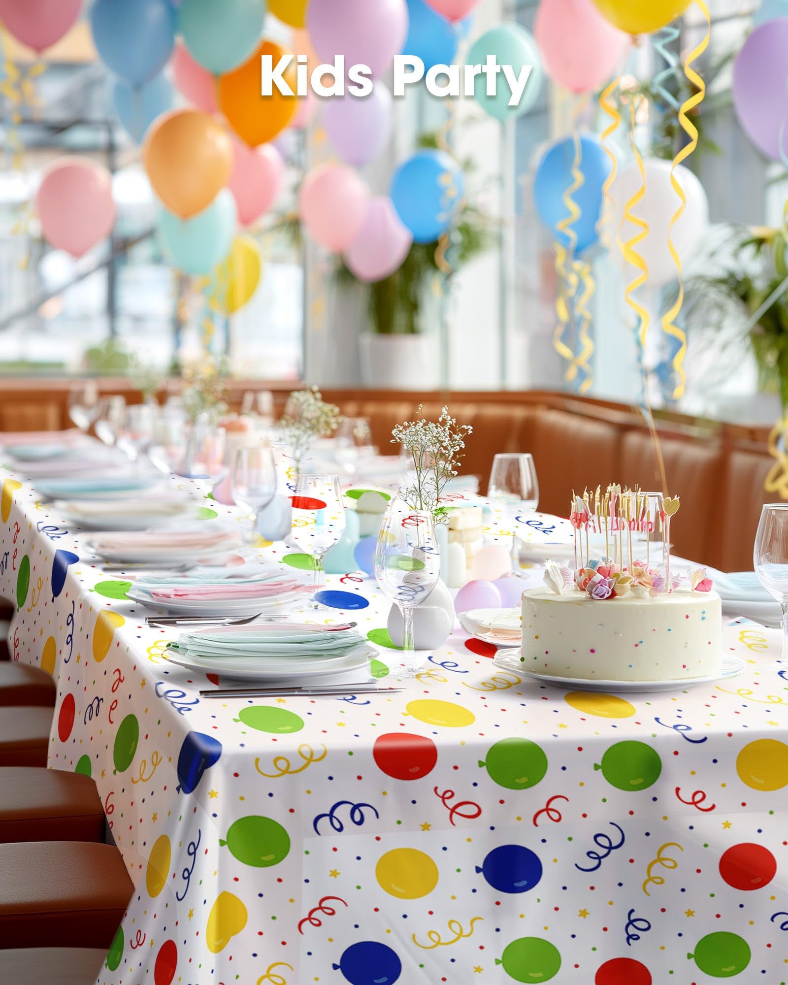 Pureegg Plastic Table Cloth 10 Pack, 54 x 108 Inch Disposable Table Cloths for Party, Picnic and Wedding, Rectangle, White