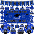 59Pcs Graduation Decorations 2026 Backdrop Balloons Banner Centerpiece Hanging Swirls Grad Class of 2026 Decorations for kindergarten K-12th College Any Grade Black Gold Themed
